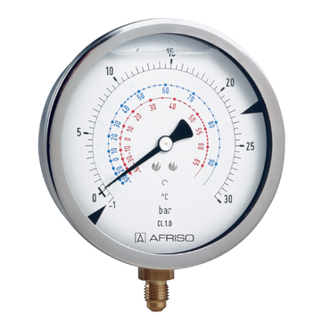 Afriso rohrfederd - standard pressure ometer für die Kältetechnik Typ D7 mit GlyzerinfüllunggydF4y2Ba