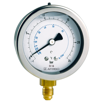 Afriso标准Bourdon管压力表，用于制冷工程型D7与甘油灌装GydF4y2Ba